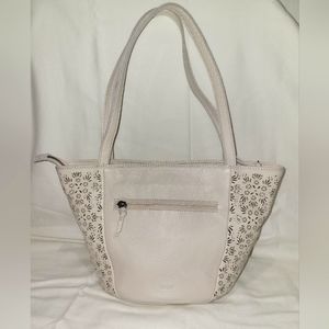 The Sak | Stone Floral-Perforated Este Leather Tote